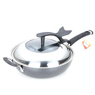 爱仕达锈不了无涂层铁锅QN8332